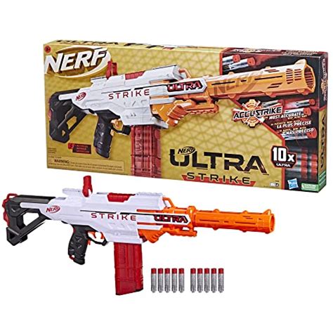 Nerf Ultra Strike Motorized Blaster, Integrated Sight, Compatible .